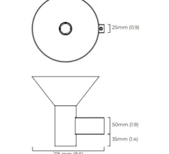Applique murale, Torres, nickel, L20cm, H20,7cm - CTO lighting