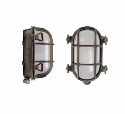 Applique*Moretti Luce Applique murale, Tortuga 200.15, , IP44, L12cm, H17cm - Marron foncé