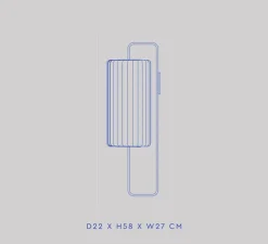 Applique murale, TR37, blanc et noir, L27cm, H58cm - Tom Rossau