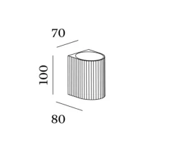 Applique*Wever&Ducré Applique murale, Trace 1.0, , LED, dim, 3000K, 645 lm, L7cm, H10cm - blanc