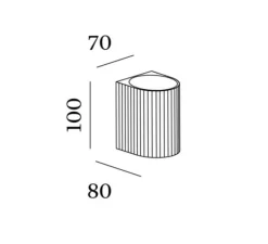 Applique*Wever&Ducré Applique murale, Trace 1.0, , LED, dim, 2700K, 515 lm, L7cm, H10cm - noir