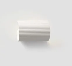 Applique murale, Trama 1L, plâtre blanc, Ø12cm, H18cm - Faro