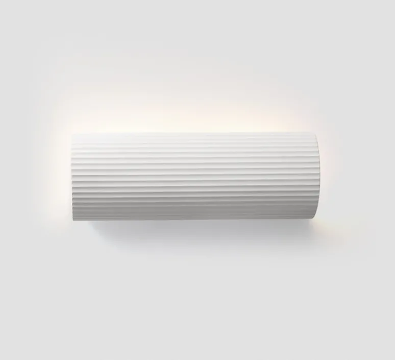 Applique*Faro Applique murale, Trama 2L, plâtre , Ø11,2cm, H32cm - blanc