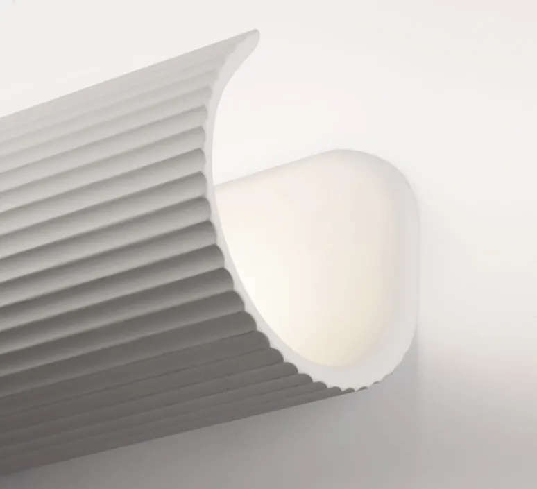 Applique*Faro Applique murale, Trama 2L, plâtre , Ø11,2cm, H32cm - blanc