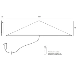 Applique*Valerie_Objects Applique murale, Tramonto 01, , LED, dim, 2500 lm, L18,5cm, H81,5cm - bleu profond