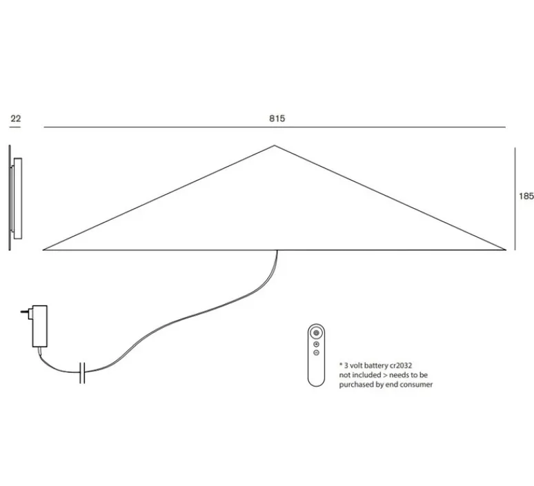 Applique*Valerie_Objects Applique murale, Tramonto 01, , LED, dim, 2500 lm, L18,5cm, H81,5cm - bleu profond