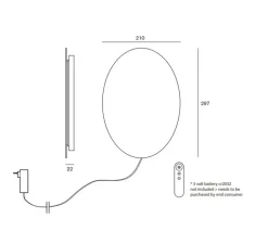 Applique murale, Tramonto 05, vert foncé, LED, dim, K, 2500 lm, L21cm, H29,7cm - Valerie_Objects