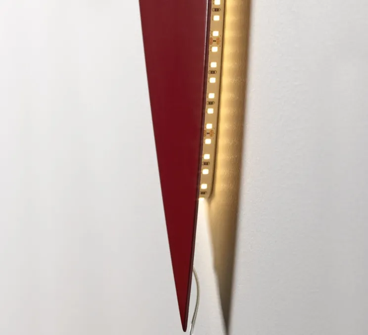 Applique murale, Tramonto 04, rouge, LED, dim, K, 2500 lm, L18cm, H85cm - Valerie_Objects