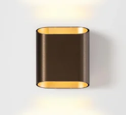 Applique*Modular Applique murale, Trapz, , LED, dim, 2700k, 900 lm, L15,2cm, H18cm - bronze (intérieur or)