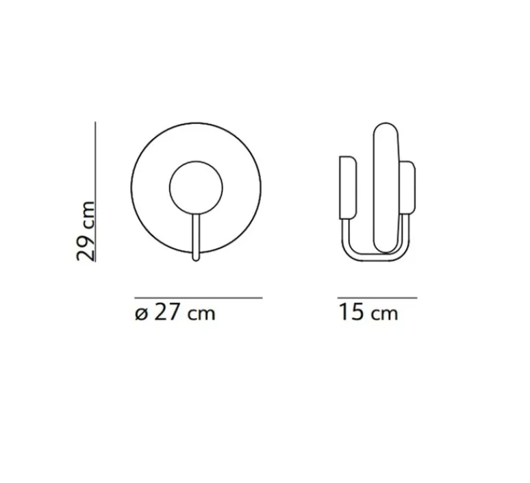 Applique*KDLN Applique murale, Tratto, , LED, dim, 2700K, 1450 lm, L27cm, H29cm - laiton