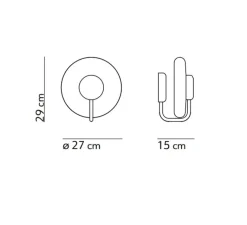 Applique*KDLN Applique murale, Tratto, , LED, dim, 2700K, 1450 lm, L27cm, H29cm - noir