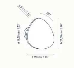 Applique*Bover Applique murale, Tria 01, , LED, 2700K, 960lm, L19cm, H21,5cm - Chêne naturel