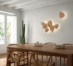 Applique murale, Tria Set 6, Chêne naturel, LED, 2700K, 7080lm, L89cm, H53cm - Bover