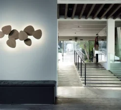 Applique murale, Tria Set 8, Chêne naturel, LED, 2700K, 11520lm, L115cm, H60,5cm - Bover