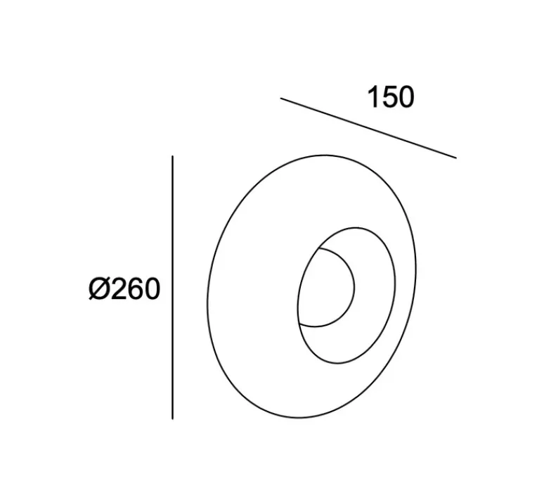 Applique*LEDS C4 Applique murale, Trip glass, , Ø26cm, P15cm - ambre