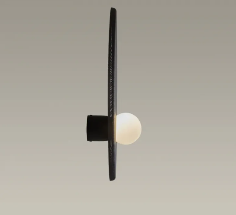 Applique*LEDS C4 Applique murale, Trip simple, , Ø30cm, P14,5cm - noir