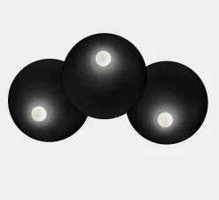 Applique*LEDS C4 Applique murale, Trip triple, , L102cm, H65cm - noir