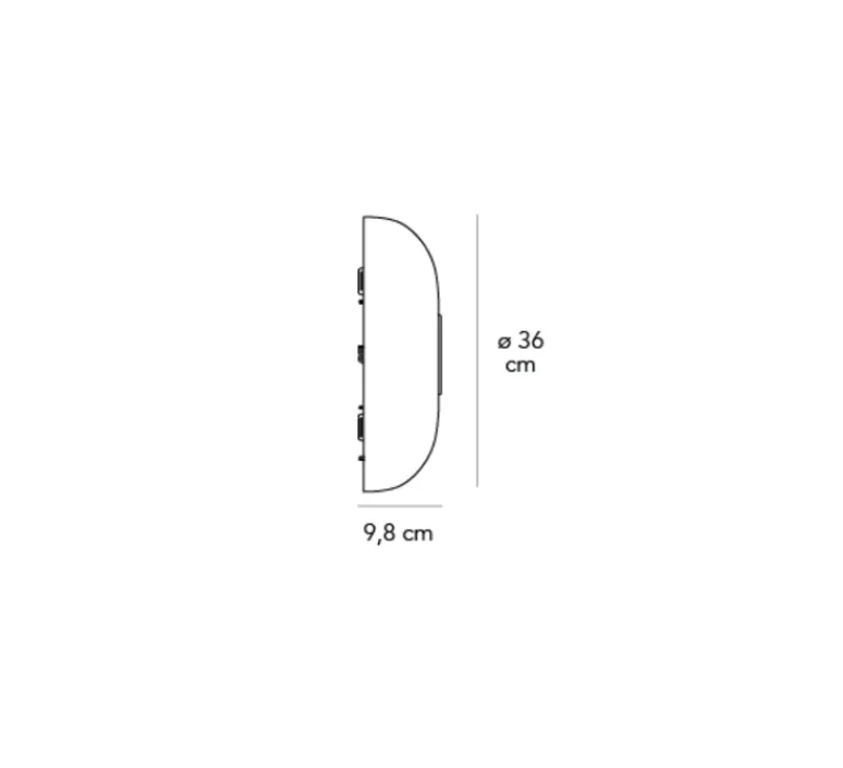 Applique*Fontana Arte Applique murale, Tropico Grande, , LED, 3000K, 4600lm, Ø48cm, H9,6cm - Fontanaarte or mat