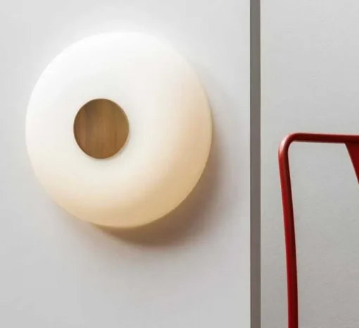 Applique murale, Tropico Piccola, or mat, LED, 3000K, 2200lm, Ø24cm, H7,3cm - Fontanaarte