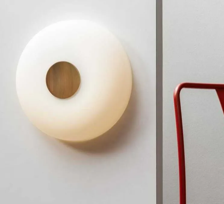 Applique murale, Tropico Piccola, or mat, LED, 3000K, 2200lm, Ø24cm, H7,3cm - Fontanaarte