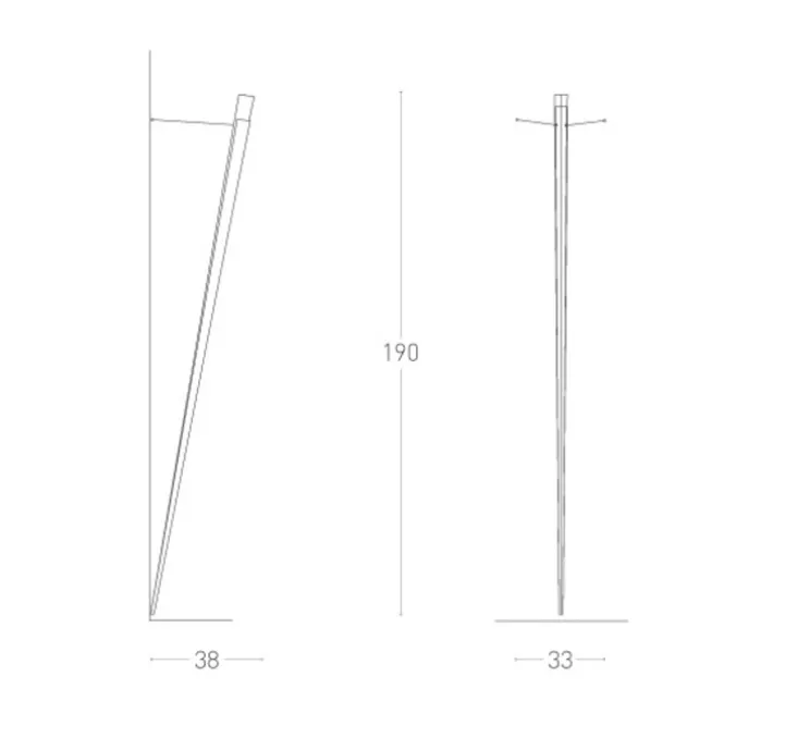 Applique murale, Trylon, noir, H76cm - LUMEN CENTER ITALIA