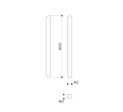 Applique*Contain Applique murale, Tub 65, , LED, LED, 2700K, 235lm, Ø4cm, H65cm - Albâtre