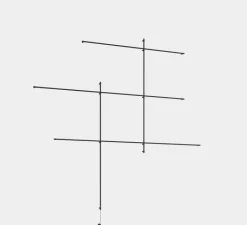 Applique*LEDS C4 Applique murale, Tubs Modular Reticle, , LED, dim, 3000K, 12027 lm, L300cm, H300cm - noir