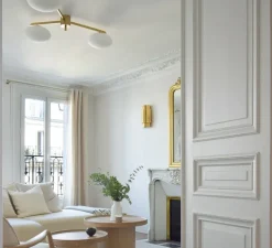 Applique murale, Twerkit Triple, laiton, LED, 2700 K, 2x550 lm, Ø17cm, H22cm - Dark