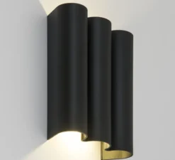 Applique murale, Twerkit Triple, noir, LED, 2700 K, 2x550 lm, Ø17cm, H22cm - Dark