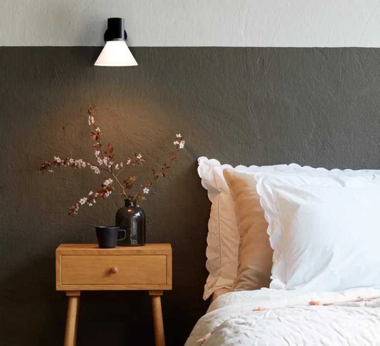 Applique*Anglepoise Applique murale, Type 80 glass W4, blanc & noir, Ø15cm, H16cm - blanc & noir