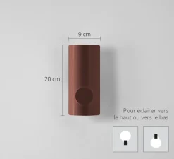 Applique*Owen Applique murale, U1-L, , L9cm, H20cm - rouge brique