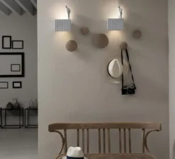 Applique*Karman Applique murale, Umarell, avec personnage debout, , LED, 3000K, 1282 lm, L18cm, H28cm - blanc mat