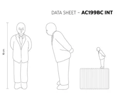 Applique*Karman Applique murale, Umarell, avec personnage debout, , LED, 3000K, 1282 lm, L18cm, H28cm - blanc mat