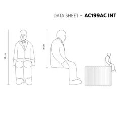 Applique*Karman Applique murale, Umarell, avec personnage assis, , LED, 3000K, 1282 lm, L18cm, H22cm - blanc mat