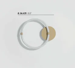 Applique*Petite Friture Applique murale, Unseen, applique O, LED, dim, 2700K, 660 lm, Ø34,4cm, H7cm -