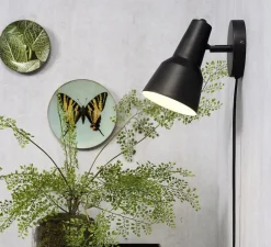 Applique murale, Valencia, noir, Ø12,5cm, H20cm - It's about Romi