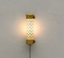 Applique murale, Vendôme Nano, laiton, E14, 2700K, IP66, Ø7cm, H27cm - Sammode