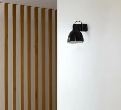 Applique murale, Venice, noir, L16cm, H18cm - Faro