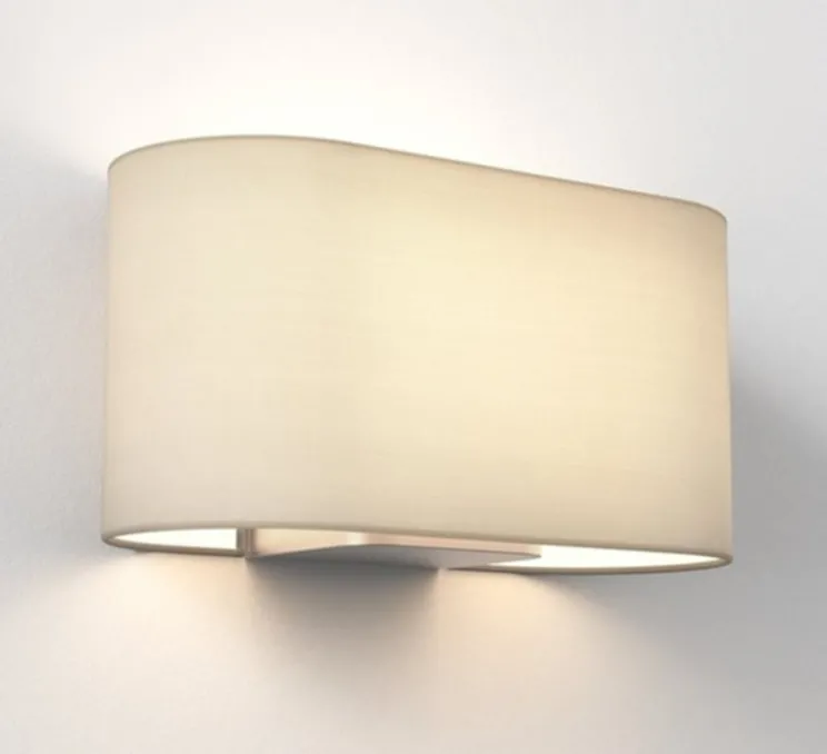 Applique murale, Venn, avec abat-jour Stadium 160, nickel mat, mastic, L31,5cm, H16cm - Astro