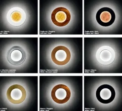 Applique*Icone Applique murale, Vera 26, , LED, 2700k, 2598lm, Ø26cm, P7cm - cuivre bronze, blanc