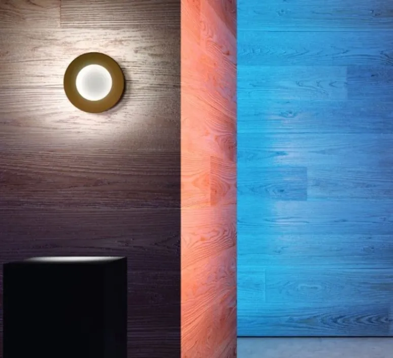 Applique*Icone Applique murale, Vera 21, , LED, 2700k, 2100lm, Ø21cm, P7cm - cuivre bronze, blanc