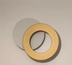 Applique*Icone Applique murale, Vera 26, , LED, 2700k, 2598lm, Ø26cm, P7cm - laiton, blanc