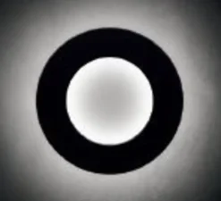 Applique*Icone Applique murale, Vera 26, , LED, 2700k, 2598lm, Ø26cm, P7cm - noir et blanc