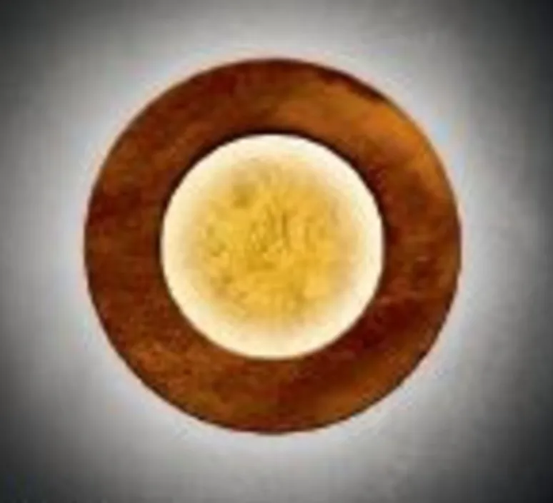 Applique*Icone Applique murale, Vera 26, rouille, feuille d'or, LED, 2700k, 2598lm, Ø26cm, P7cm - rouille, feuille d'or