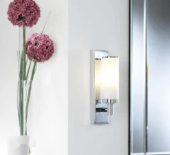 Applique murale, Verona, chrome poli, IP44, LED, L7,2cm, H25cm - Astro Lighting