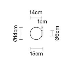 Applique*Fabbian Applique murale, Versioni G9, , IP44, Ø14cm, P15cm - blanc