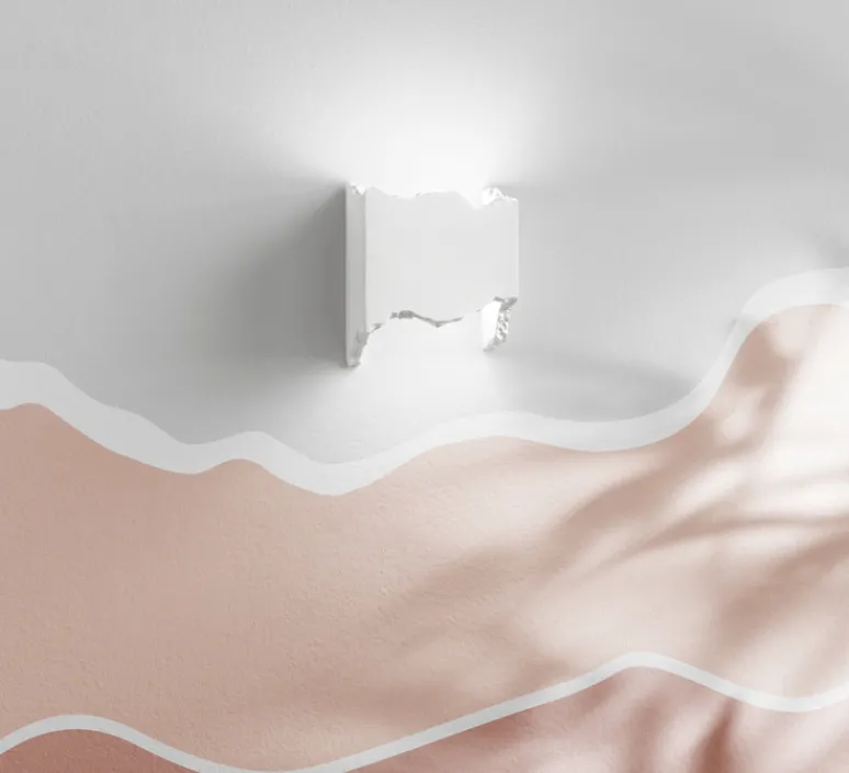 Applique*Nedgis Applique murale, Vertbois, prêt à peindre, Lola, , L14cm, H12cm - blanc