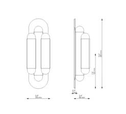 Applique murale, Vesta Triple, or ombré, L12,6cm, H38cm - Schwung