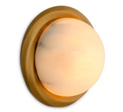 Applique*Eichholtz Applique murale, Vigo, , L22, 5cm, H22,5cm - laiton antique, albâtre