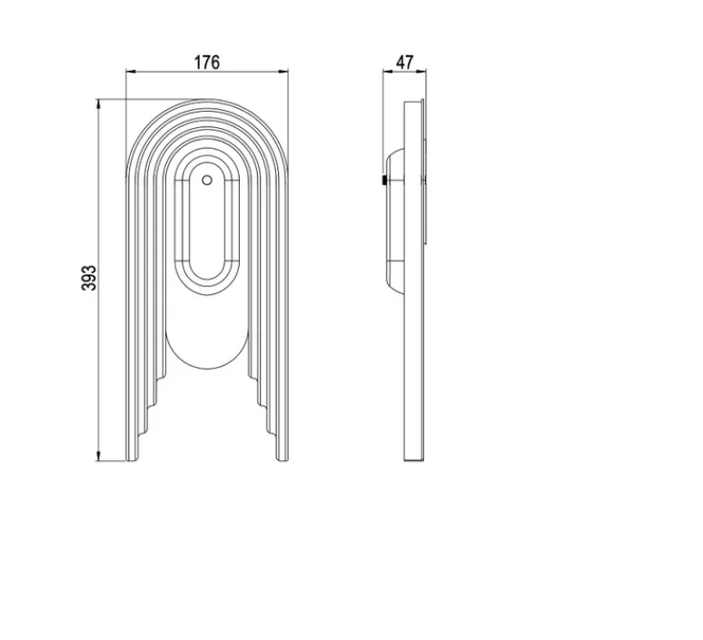 Applique*Bert frank Applique murale, Vima, , LED, 2700k, lm, L36cm, H148,6cm - laiton, albâtre